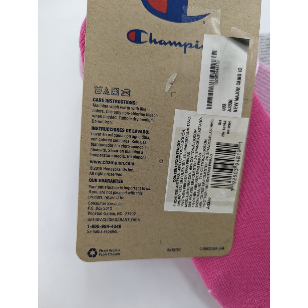Champion No Show Socks Women's 3 Pack - Picture 5 of 7